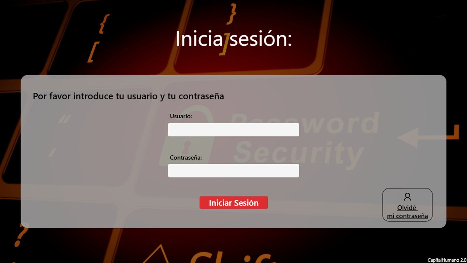Pantalla de empleados - Capital Humano