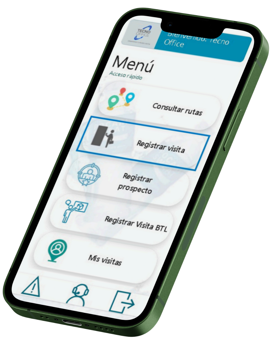 Representantes registrando visitas en campo con Tecno Radar